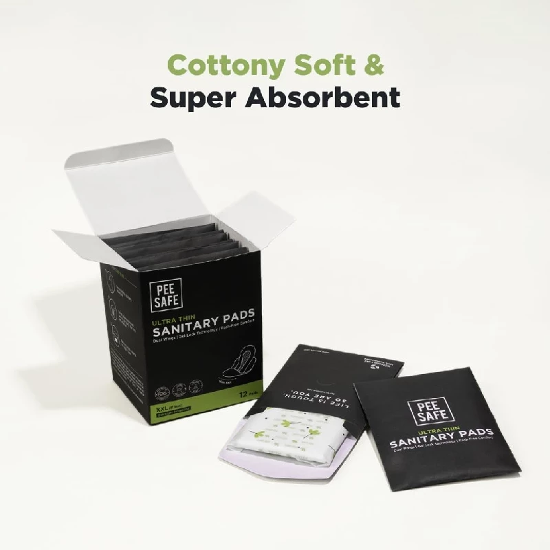 Pee Safe Ultra Thin Sanitary Pads, 12 Pads-2.webp